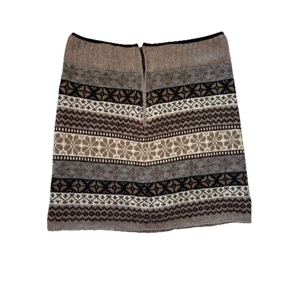 Everest Designs Wool Skirt Gray Nordic Fair Isle Medium M Lined - Picture 2 of 9